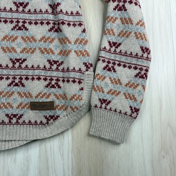Sherpa Womens Gray Long Sleeve Adventure Gear Aztect Print Sweater Size X-Small - Picture 3 of 11